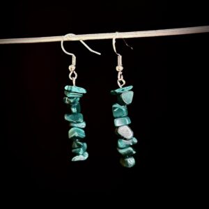 Boucles d'oreilles "Assurance" en Malachite