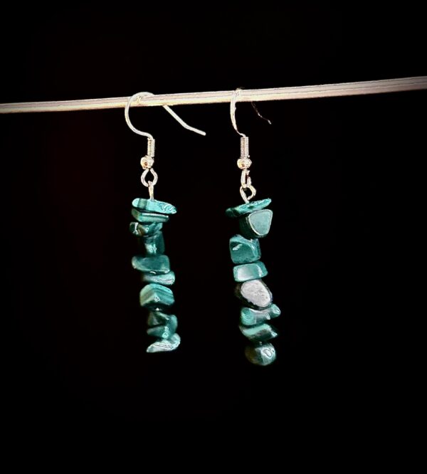 Boucles d'oreilles "Assurance" en Malachite