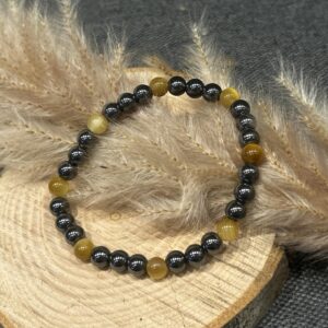 Bracelet "Double Protection" en Oeil de Tigre et Hématite
