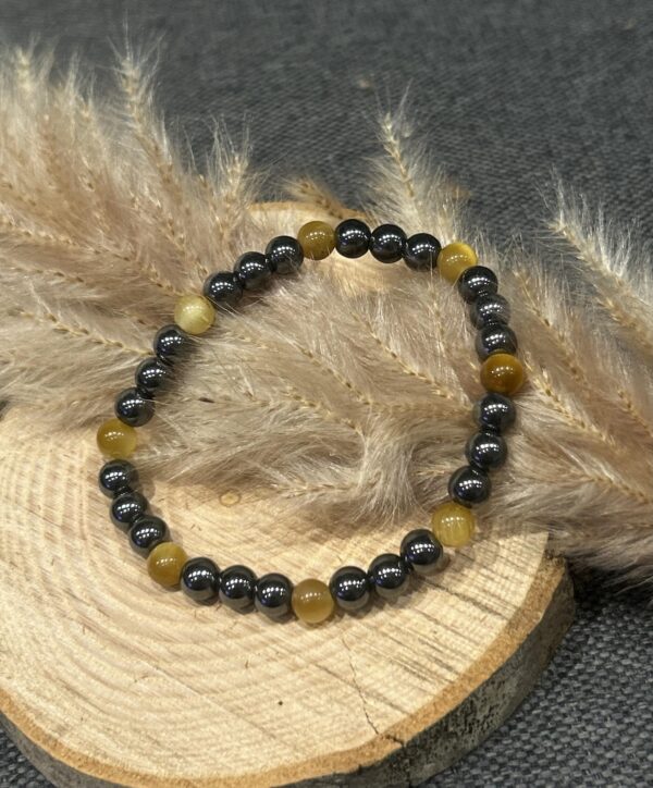 Bracelet "Double Protection" en Oeil de Tigre et Hématite