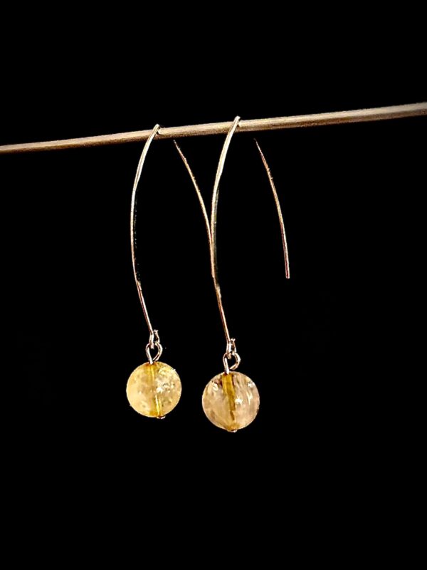 Boucles d'oreilles boule "Prospérité" en Citrine