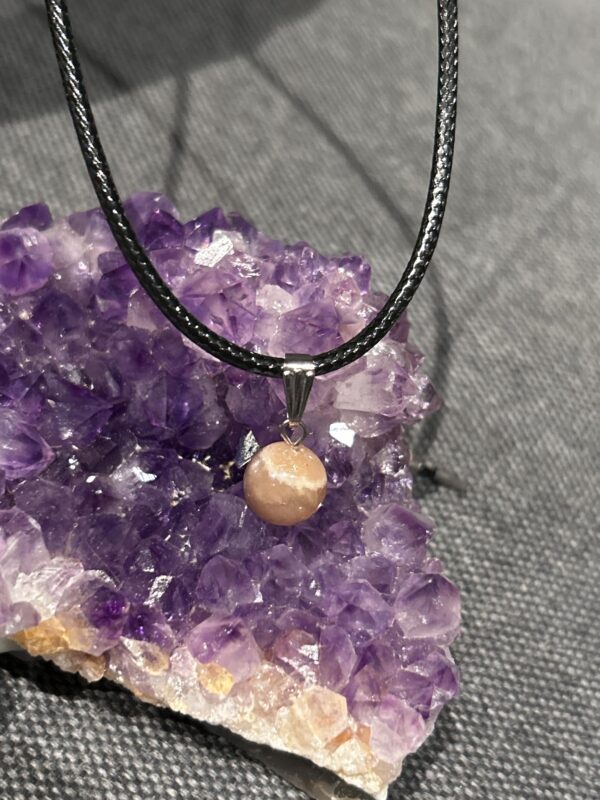 Collier "Amour" en Quartz Rose – Image 2