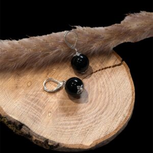 Boucles d'oreille "Estime de soi" en Onyx
