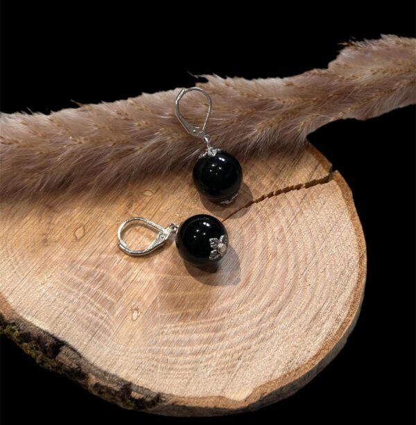 Boucles d'oreille "Estime de soi" en Onyx