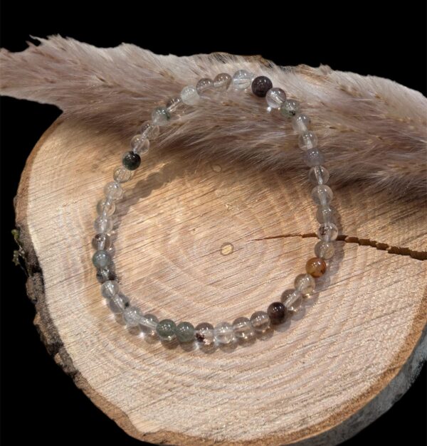 Bracelet "Confiance en soi" en Quartz Fantôme 4mm