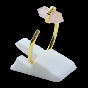 Bague Argent 925 Quartz Rose Pointe