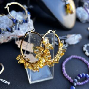 Créoles « Prospérité » en Citrine